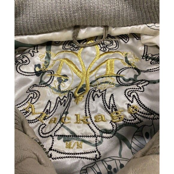 Mackage veil leather wool vintage tan beige jacket bomber sz. M - Picture 7 of 7